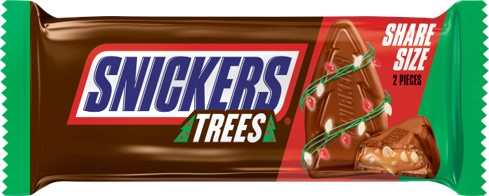 Snickers Tree King Size Chocolate Bar 2.2 oz — peanuts, caramel, nougat, and milk chocolate