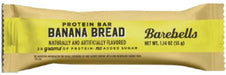 Barebells Banana Bread Protein Bar 1.94 oz wrapper showing banana bread flavor and high-protein nutrition details