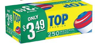Top Tubes Pre Price 3.49 Menthol 100mm Cartons 04ct