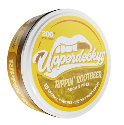 Upper Deck Root Beer Energy Pouch 200mg roll of 5, smoke-free tobacco alternative for smoking cessation