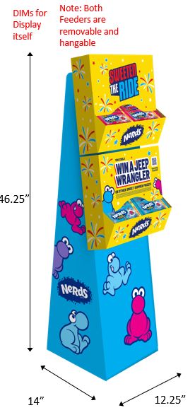 Nerds Display Shipper Sharepack Gravity Floor Display 60ct