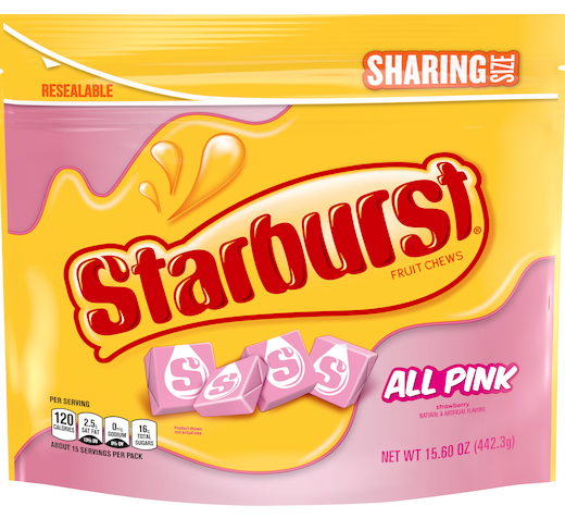 Starburst All Pink Peg Bags 15.6 oz 06ct