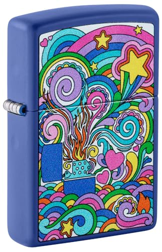 Zippo Abstract Design Royal Blue Matte Pocket Lighter