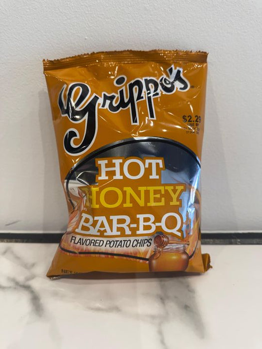 Grippo's Hot Honey Bar-B-Q potato chips 2.75 oz bag pre-priced $2.29