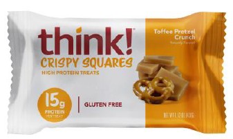 Think Crispy Square Toffee Pretzel 1.48 Boxes 10ct