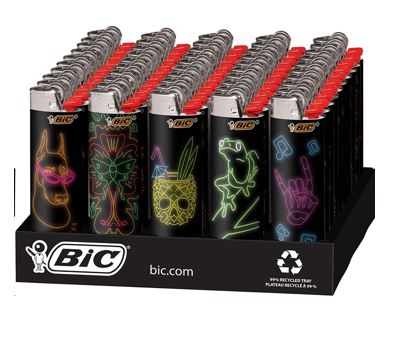 BIC Lighter Neon Boxes 50ct
