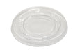 Bunzl 1 oz clear portion cup lids for food service condiment and sauce cups