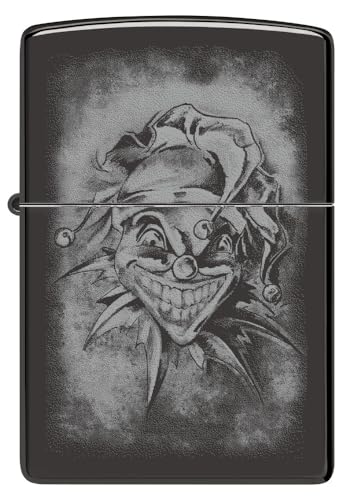 Zippo Clown High Polish Black Pocket Lighter - Circus Thrills