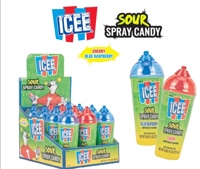 Icee Sour Spray Candy Boxes 12ct