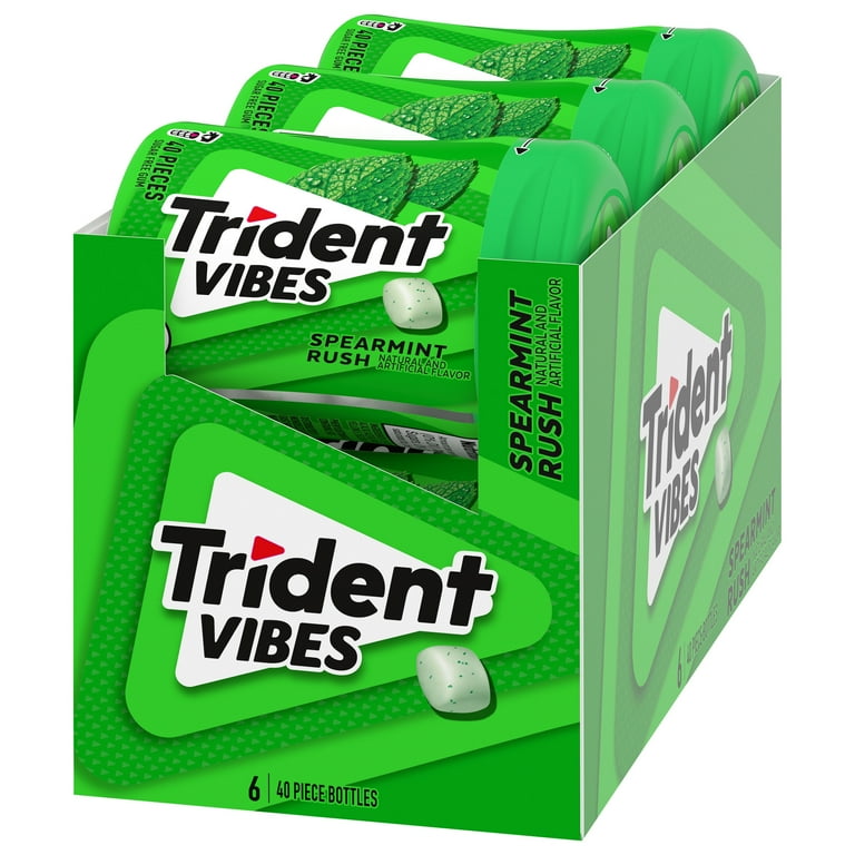 Trident Vibes Spearmint 40pc Bottles 6ct