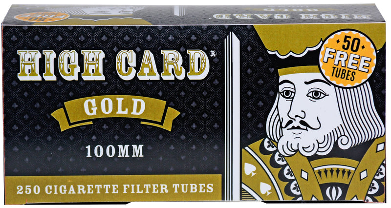 High Card Tubes Gold 100mm 250 Boxes 04ct