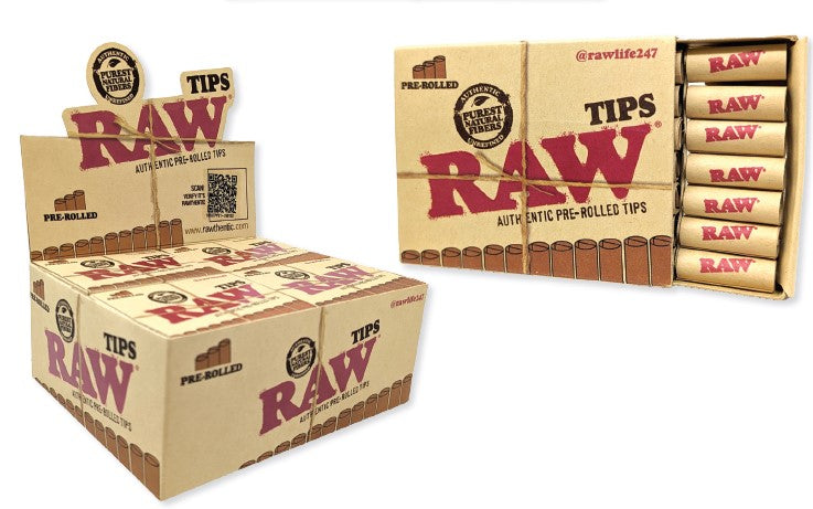 Raw Prerolled Tips Boxes 20ct