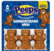 Peeps Gingerbread Marshmallow Chicks 3 oz pack with 6 spiced sugar-coated marshmallow chicks, holiday seasonal candy