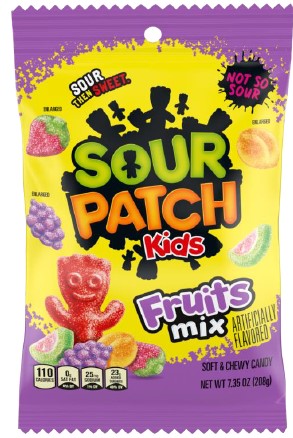 Sour Patch Kids Fruits Mix Peg Bag 7.35 oz