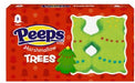 Peeps Marshmallow Christmas Trees 1.5 oz package with 3 holiday-shaped sugar-coated marshmallow trees