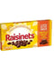 Raisinets Milk Chocolate Covered Raisins 3.1 oz theater box with brown and yellow packaging