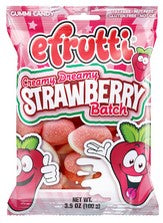 e. Fruitti Creamy Dreamy Strawberry Gummi Candy 3.5oz Bags 12-Pack Wholesale