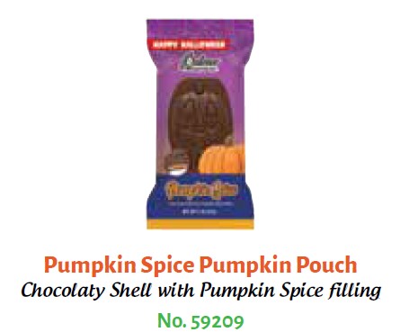 Palmer Double Crisp Pumpkins milk chocolate candy with crisped rice center, 2 oz, 18 individually wrapped pieces