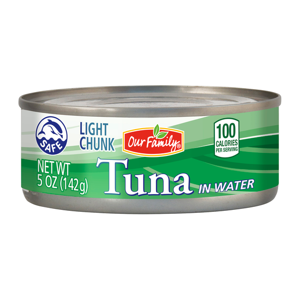 Ocean's Finest Light Chunk Tuna in Water 5 oz can front packaging