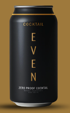 Even Non-Alcoholic Cocktail 12 oz sleek ready-to-drink can, alcohol-free cocktail beverage