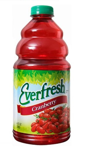 Everfresh Cranberry Juice 64 oz bottle with bold red cranberry label