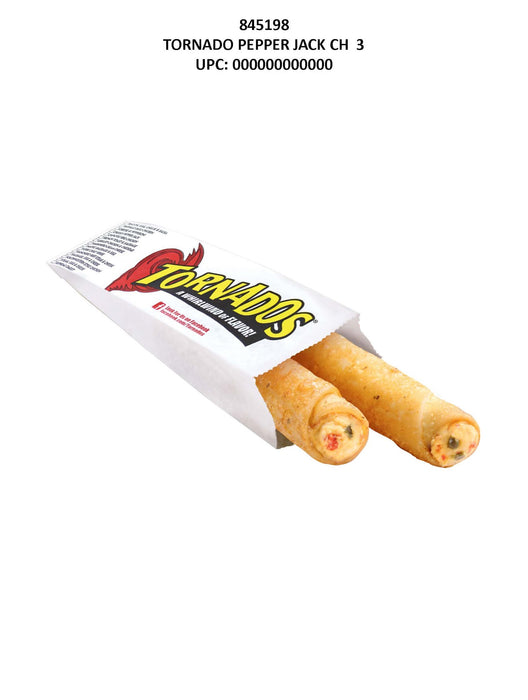 Tornado Pepper Jack Cheese Snacks 3oz 24-Count Wholesale Pack