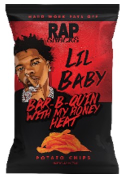 Rap Snacks BBQ Honey Heat Lil Baby 2.5 Chips 10ct
