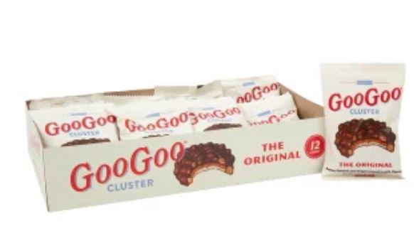 Goo Goo Cluster Original 1.75 oz individually wrapped chocolate peanut candy cluster, 12ct display carton