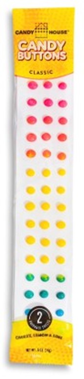 Candy House Candy Buttons retro candy dots on paper strip in bright colors — classic nostalgic candy treat