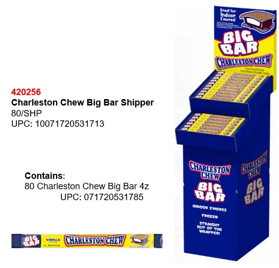 Charleston Chew Floor Display Shipper Big Bar 80ct
