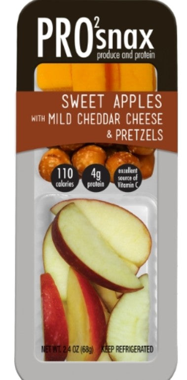 Pro2Snax Sweet Apples Mild Cheddar Pretzels Boxes 06ct