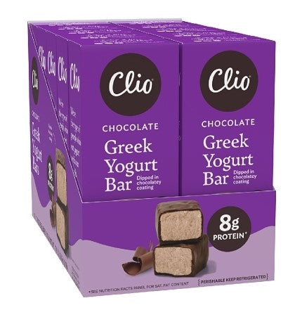 Clio Greek Yogurt Bar Dark Chocolate Covered 10ct