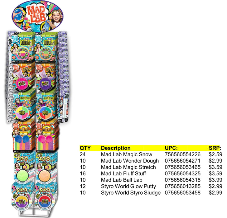 Jaru Mad Lab Lean to Floor Shippers 92ct
