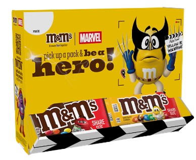 M&M Mixed King Size Display Counter 48ct