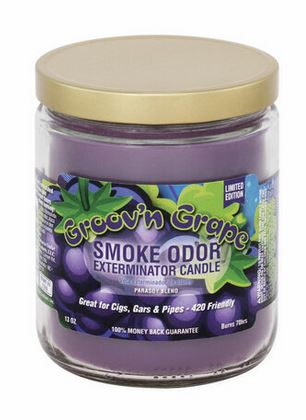 Smoke Odor Exterminator Jar Candle Groovin Grape 12ct
