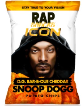 Rap Snacks BBQ Cheddar Snoop Dogg 2.5 Chips 10ct
