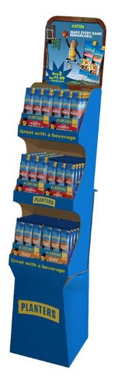 Planters Display Tube Nut Pre Price Floor Shippers 108ct
