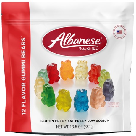 Albanese 12 Flavor Gummy Bears Peg Bag 13.5 oz
