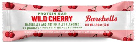 Barebells Wild Cherry Protein Bar 1.94 oz — high protein, zero added sugar snack bar with bold cherry flavor