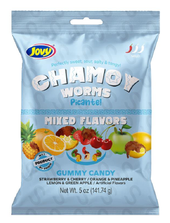 Jovy Gummy Worms Peg Bags 5 oz 08ct