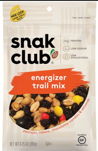 Snak Club Energizer Snack Mix Peg Bags 6.75 oz 06ct