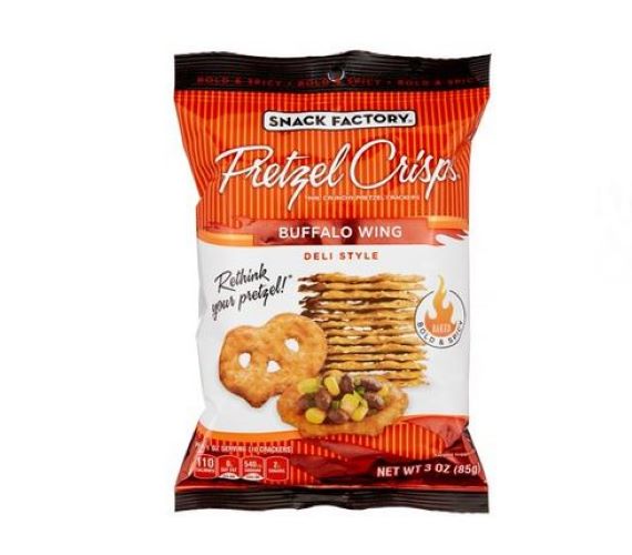 Snack Factory Pretzel Crisps Buffalo Wing 3-Pack 24-Count Wholesale