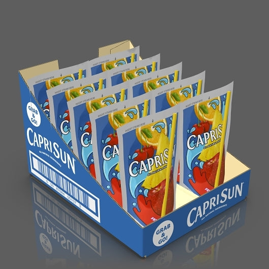 Capri Sun Fruit Punch Singles juice pouches, 10ct, bold fruit punch flavor in iconic silver pouches