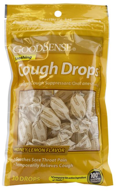 Goodsense Cough Drops Honey Lemon Peg Bag
