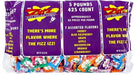 Zotz Fizz Power Candy assorted fruit flavors 5-pound bag with individually wrapped Cherry, Blue Raspberry, Grape, Apple, Watermelon, and Orange pieces