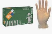 Vinyl powder-free disposable gloves in medium size for food handling and janitorial use