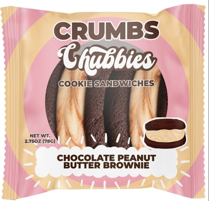 Chubbies Chocolate Peanut Butter Brownie Cookie — thick, oversized cookie with rich chocolate and peanut butter flavor