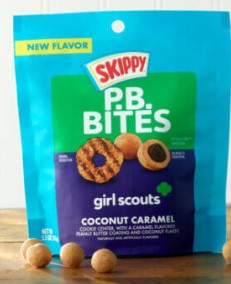 Skippy Peanut Butter Bites Girl Cnut Caramel 5.5 oz 08ct