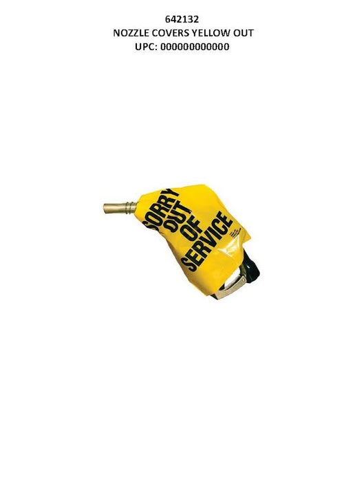 Yellow nozzle covers for food service dispensers, 12-count, high-visibility yellow protective caps