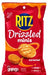 Ritz Bits Spicy Cheese Sandwich Crackers 3 oz peg bag with bold spicy cheese flavor